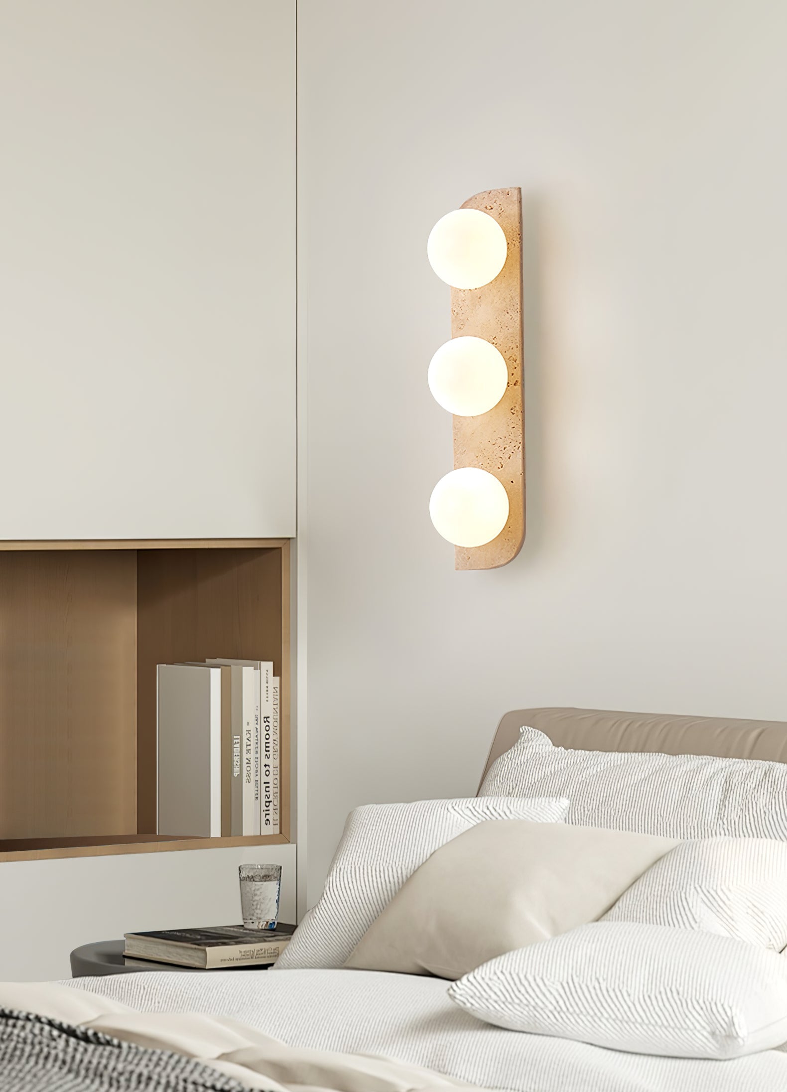 Alsilis Minimalist Travertine Wall Light - Letslighting