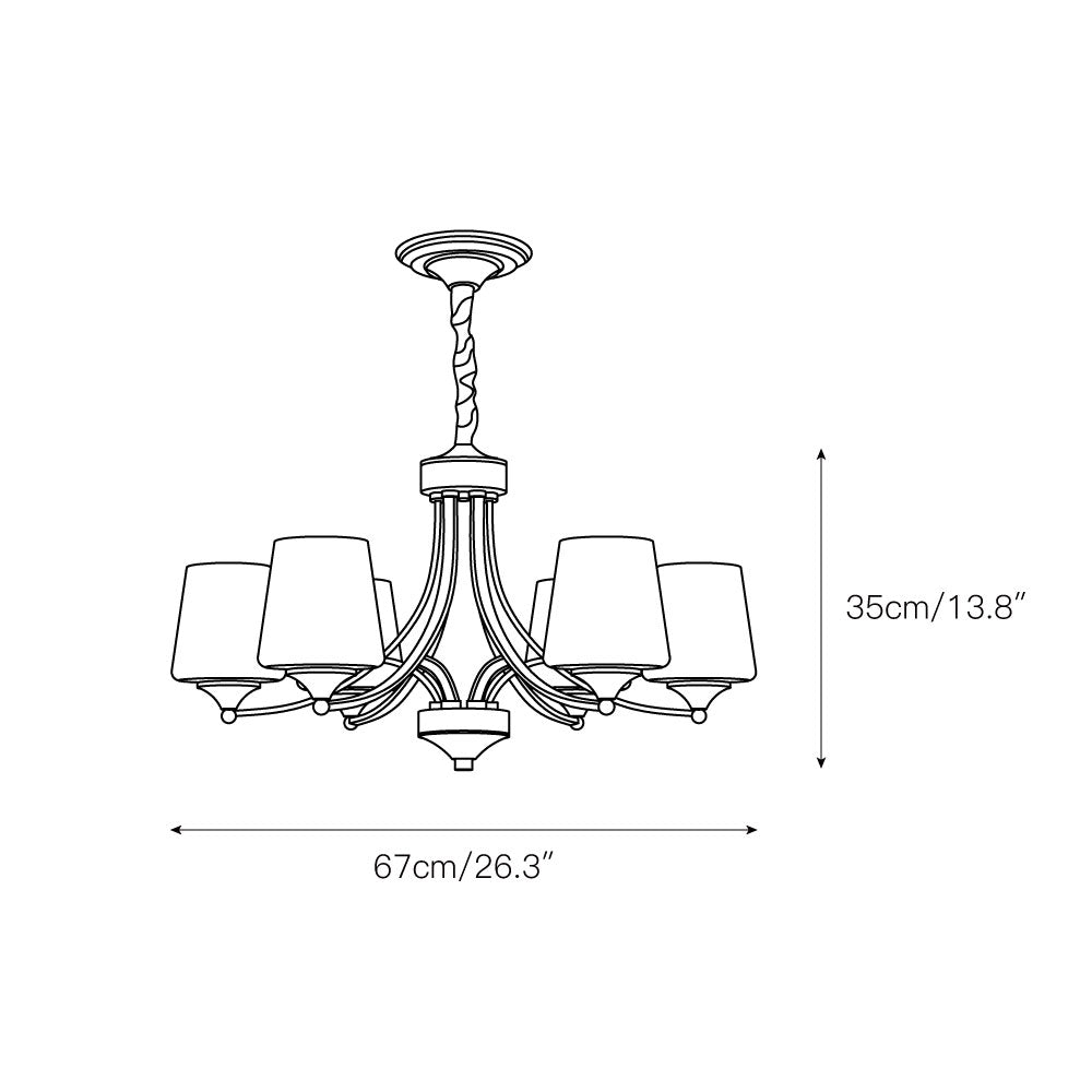 Ulrinara Postmodern Luxury Brass Glass Chandelier - Lamp Copper