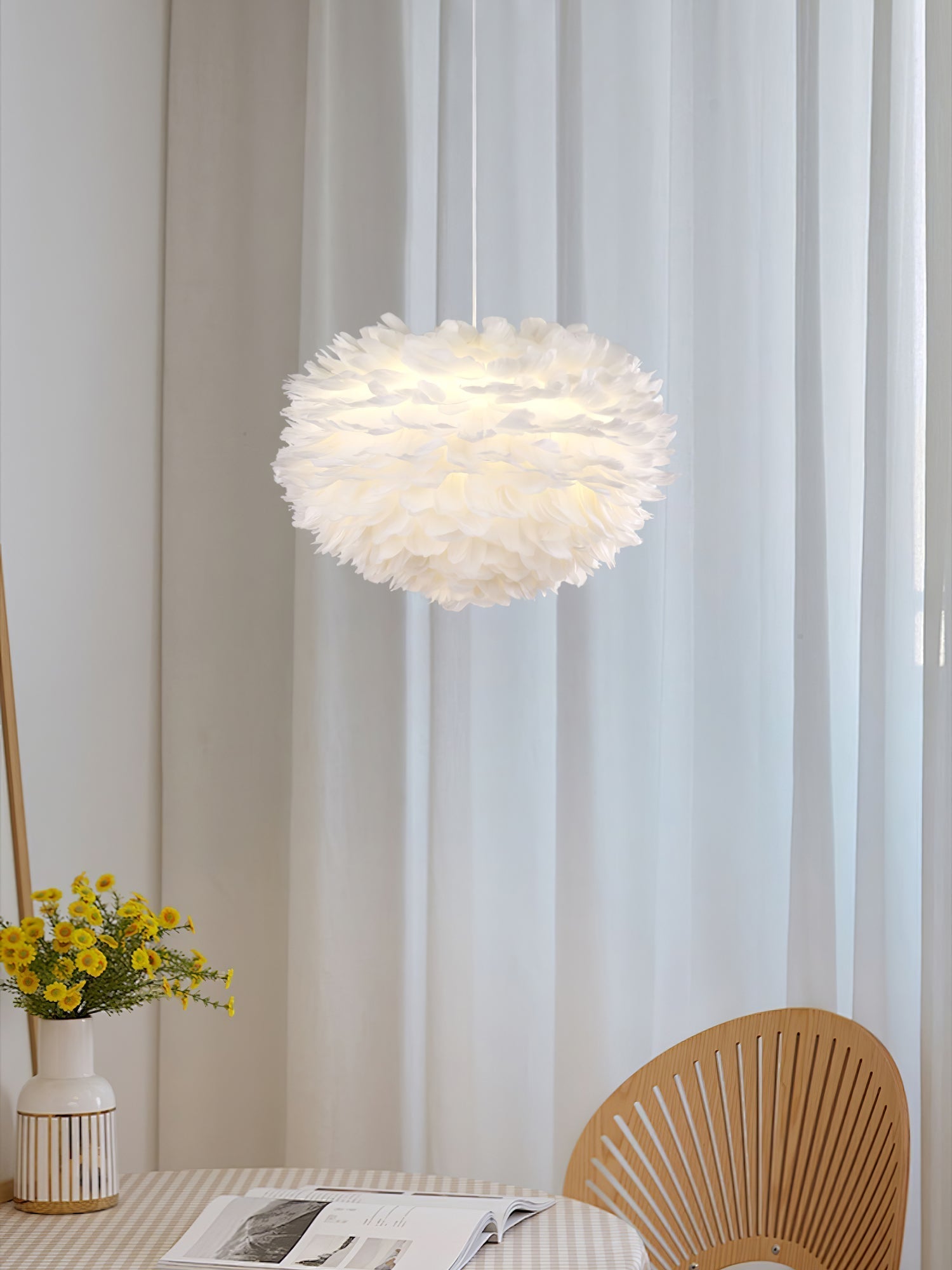 Goose Feathers Pendant Lamp - Blowlighting