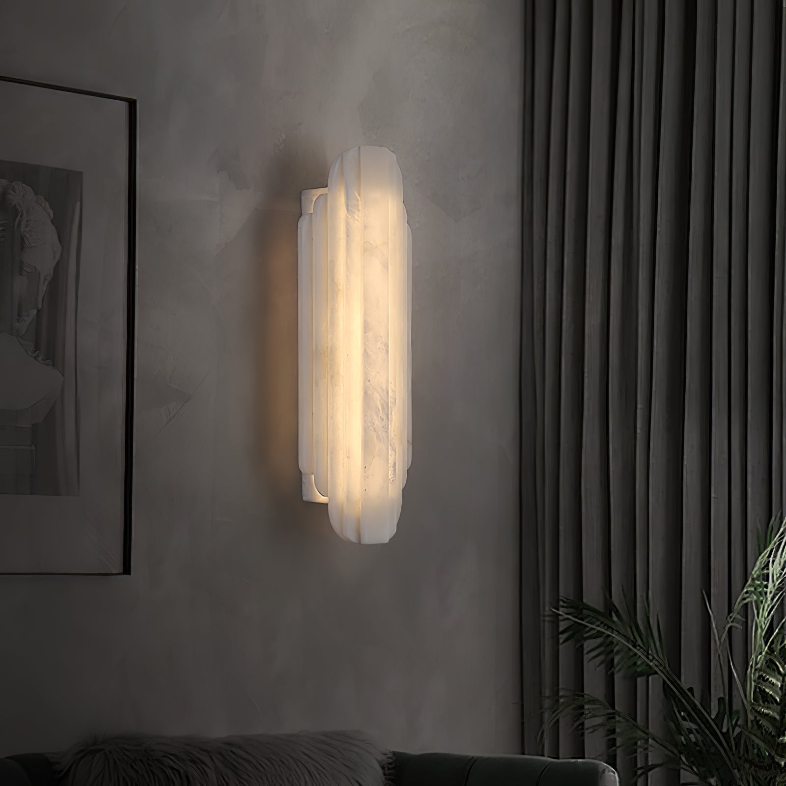 Avthaaris Art Deco Alabaster Wall Light - Letslighting
