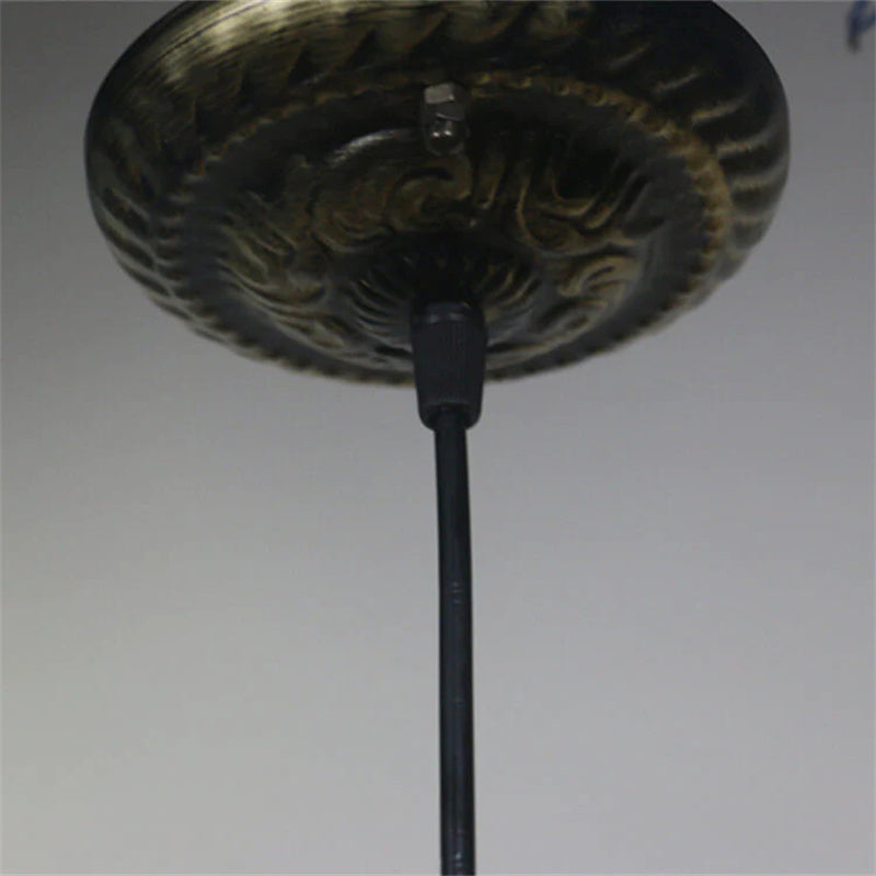 Tiffany Rétro LED Suspension Métal Verre Salon/Bar
