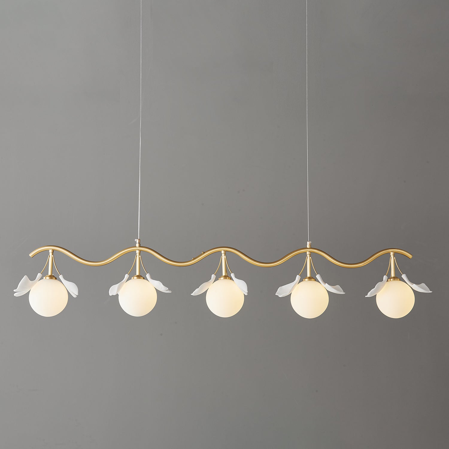 Evenielis Floral Brass Chandelier - Blowlighting