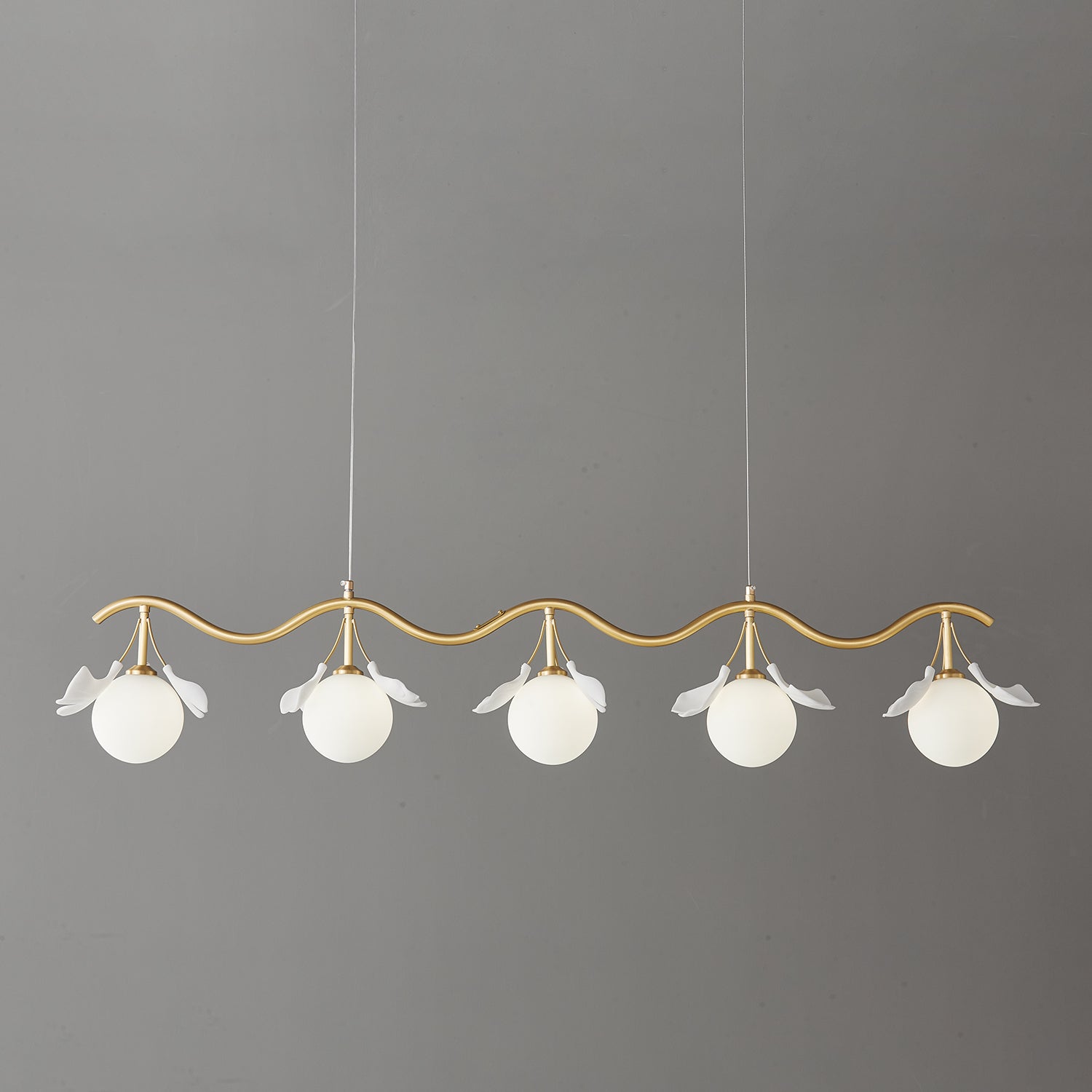 Evenielis Floral Brass Chandelier - Blowlighting