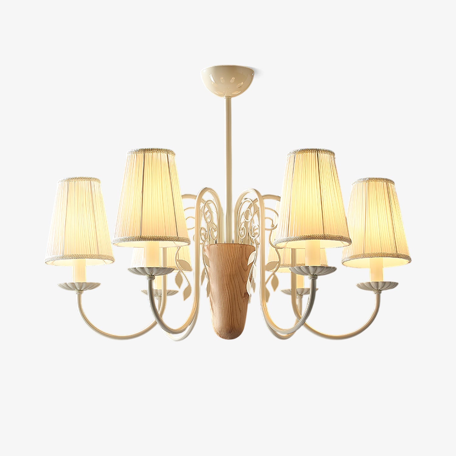 Evelora Art de luxe Métal Tissu Lustre