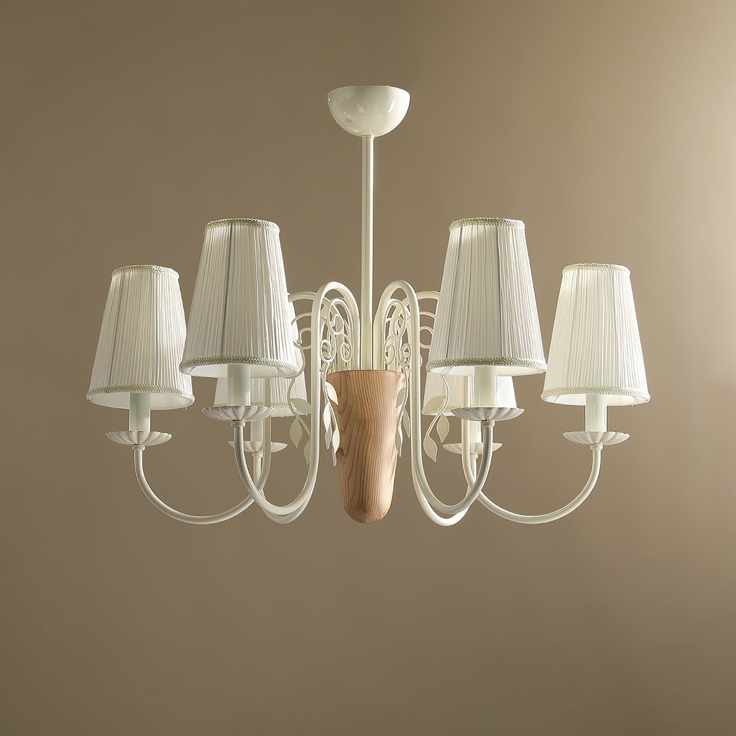 Evelora Art de luxe Métal Tissu Lustre