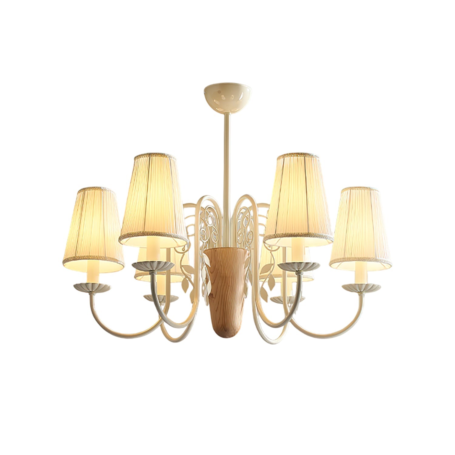 Evelora Art de luxe Métal Tissu Lustre