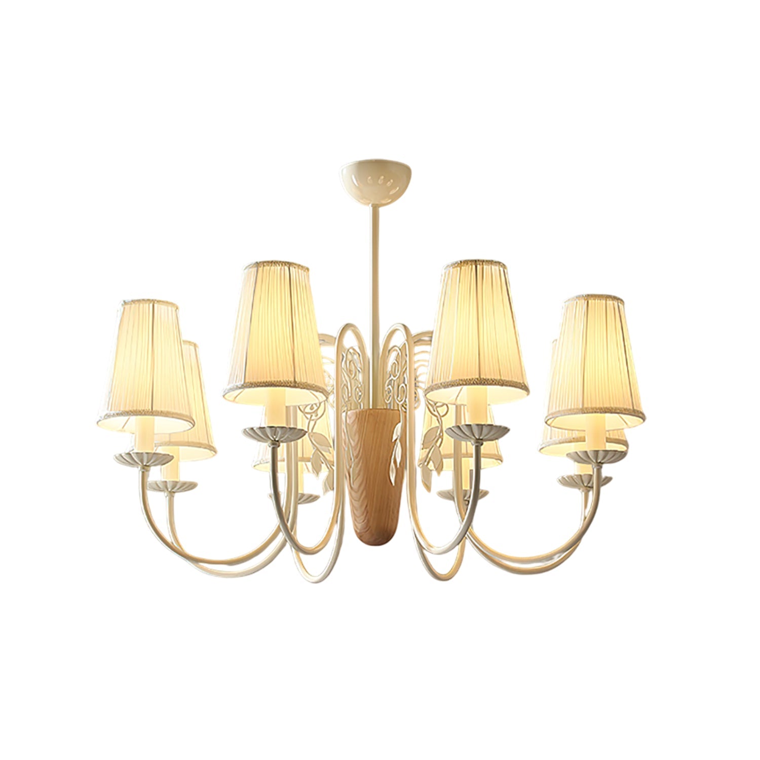 Evelora Art de luxe Métal Tissu Lustre