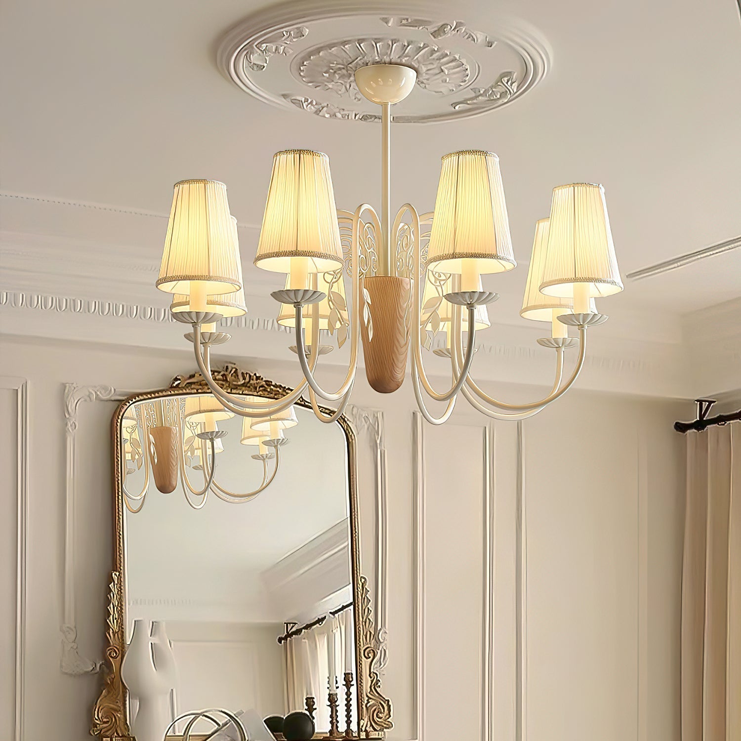 Evelora Art de luxe Métal Tissu Lustre