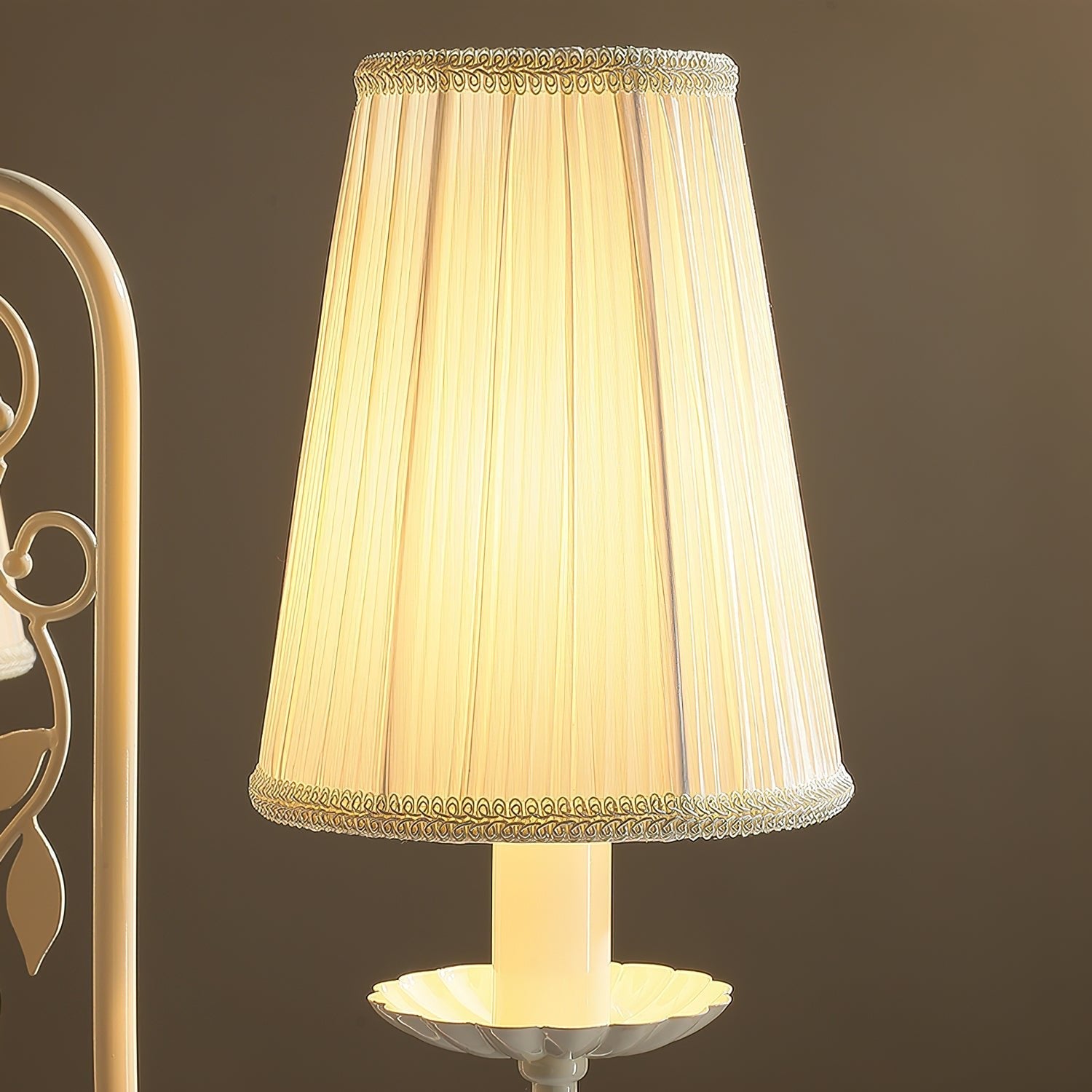 Evelora Art de luxe Métal Tissu Lustre