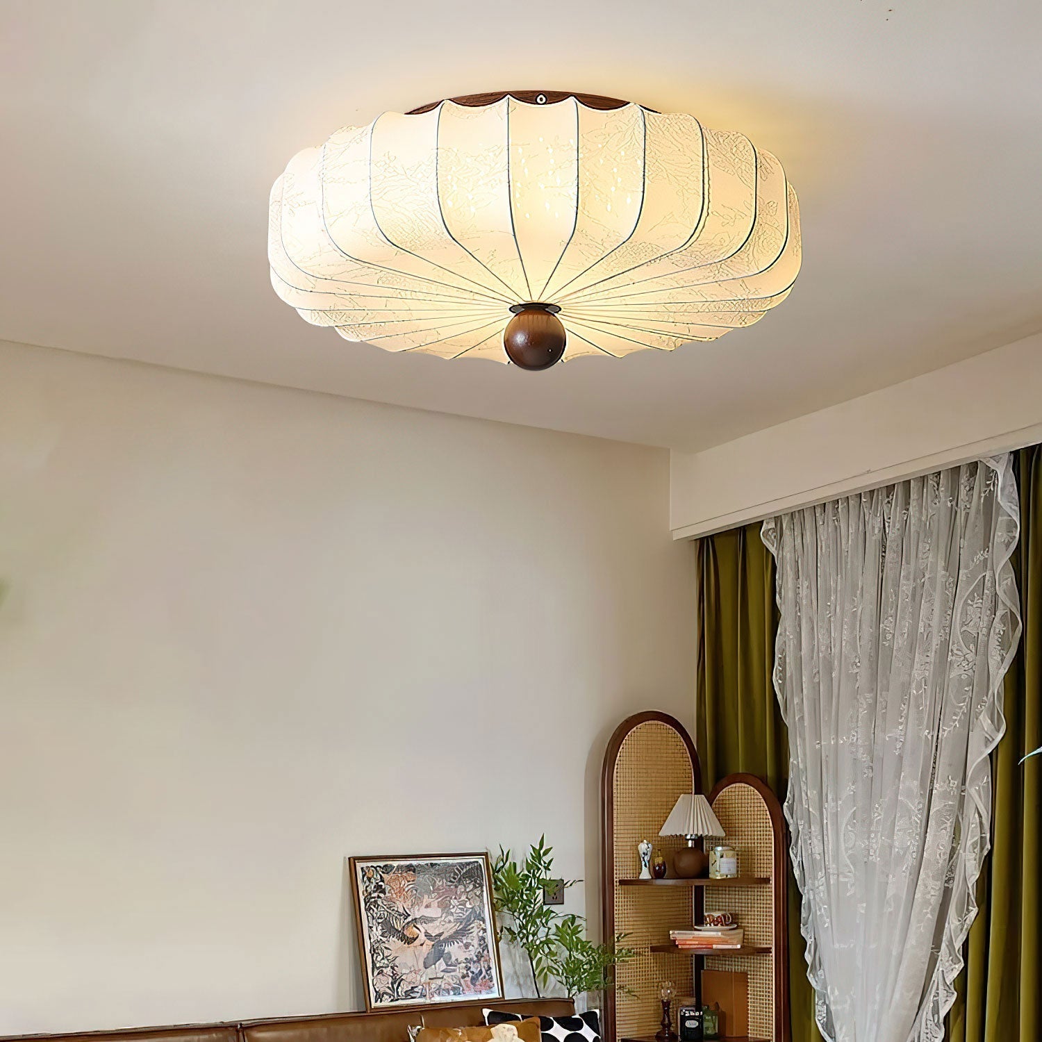 Lotus Fabric Fashion Ceiling Light - Blowlighting