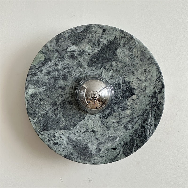 Evvarel Modern Minimalist Green Marble Metal Sconce Wall Lamp - Lamp Copper