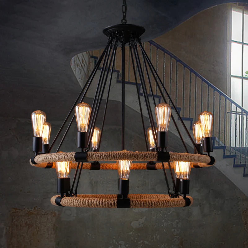 Epoch Design Suspension LED Métal Noir Salle à Manger/Salon