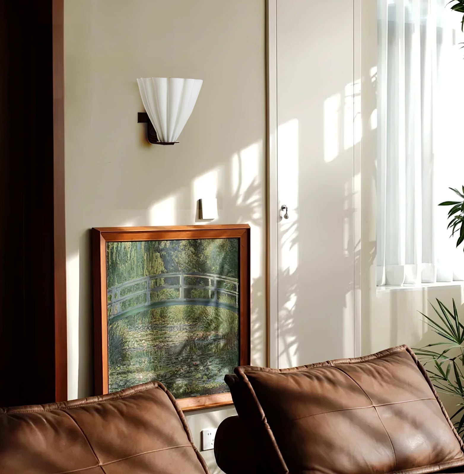 Fan Moderne Minimaliste Verre Applique Murale