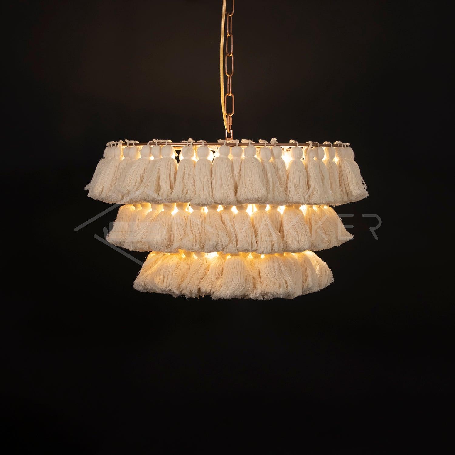Lustra Chandelier Pink Bohemian Chic - Letslighting