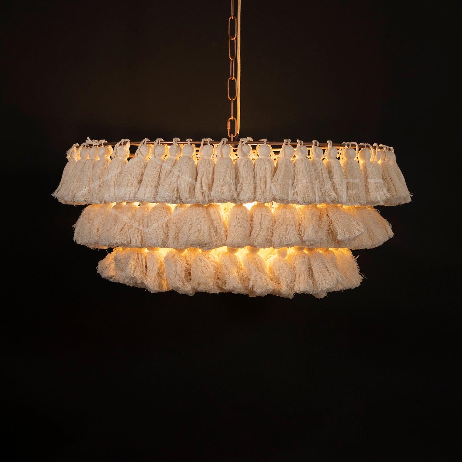 Lustra Chandelier Pink Bohemian Chic - Letslighting