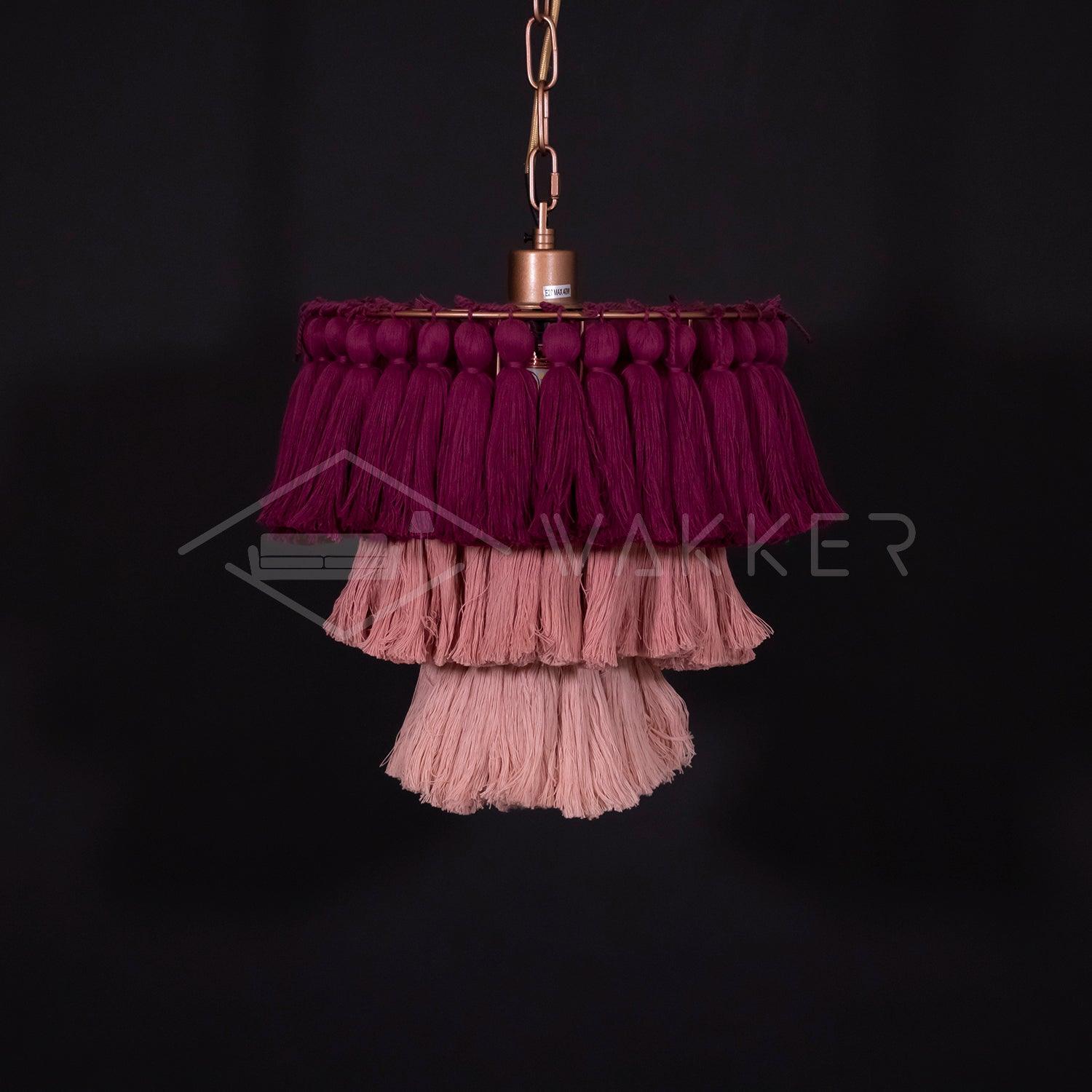 Lustra Chandelier Pink Bohemian Chic - Letslighting