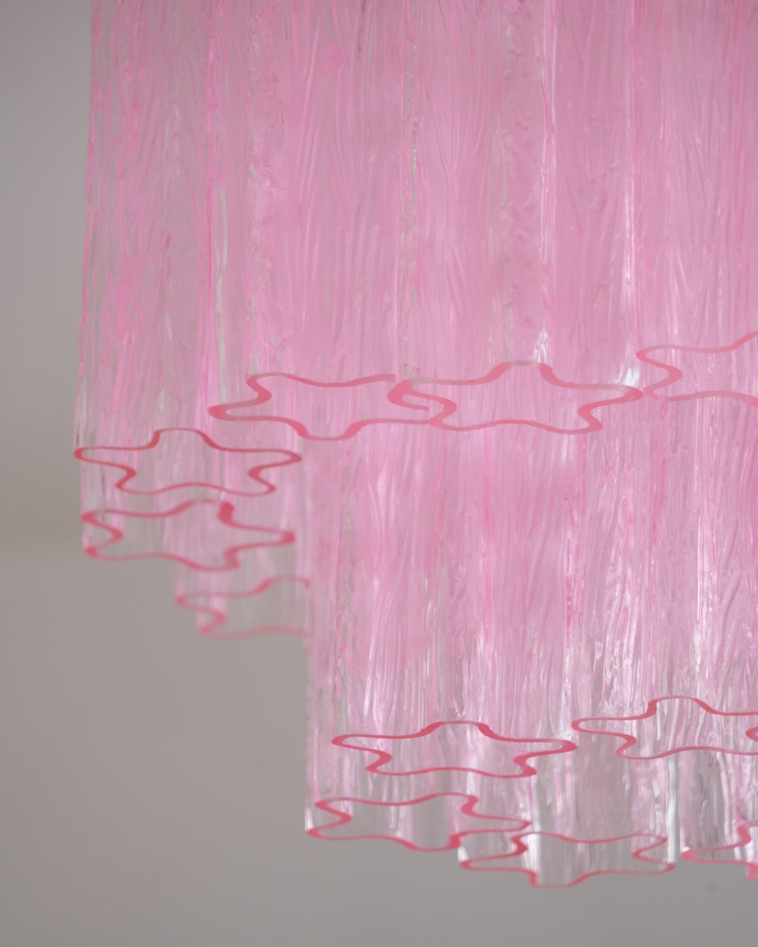 Aurora Ceiling Lamp Pink Murano Glass Tiered Modern Flush - Letslighting