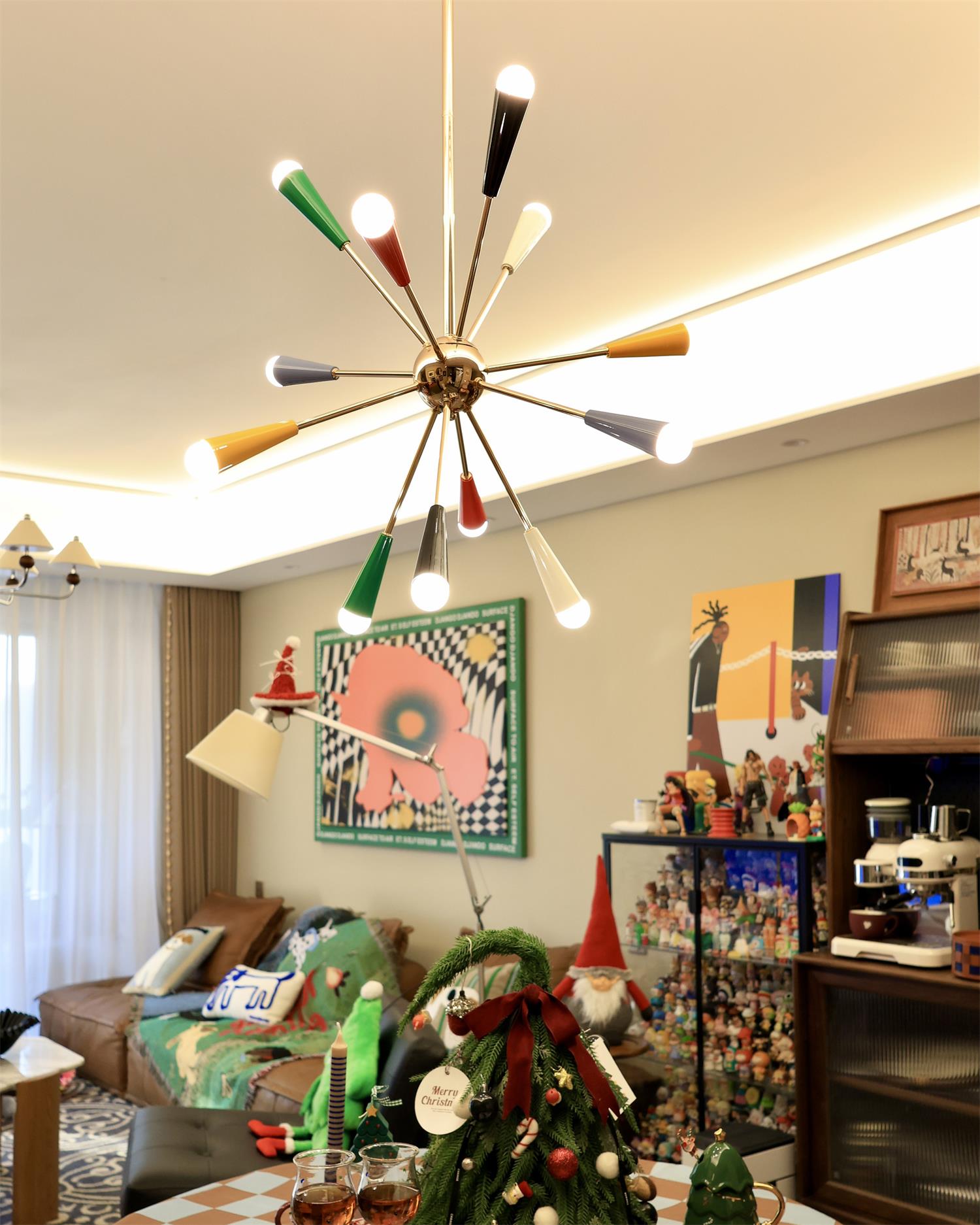 Fireworks Chandelier Colorful Cone Burst - Letslighting
