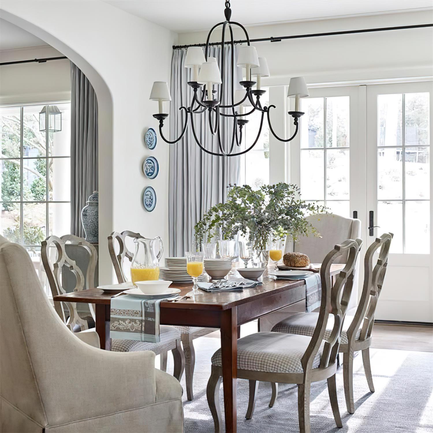 Flemish Chandelier Curved Iron Elegance - Letslighting