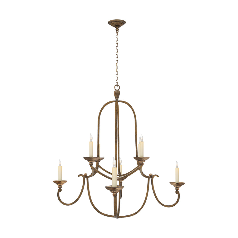 Flemish Chandelier Curved Iron Elegance - Letslighting
