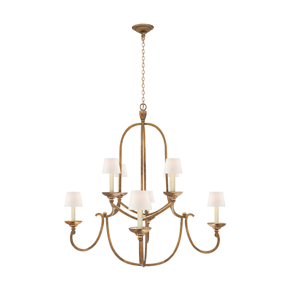 Flemish Chandelier Curved Iron Elegance - Letslighting