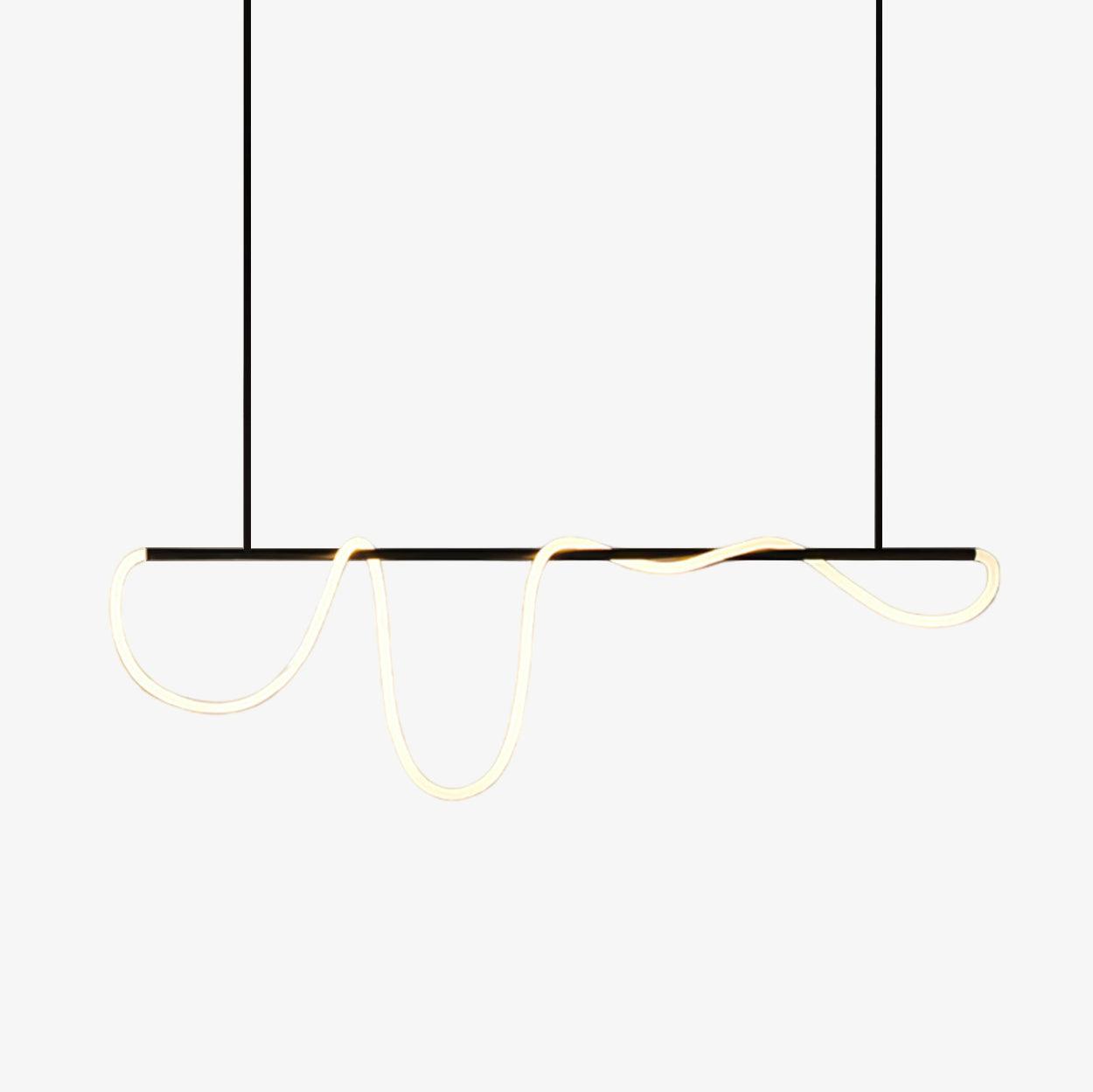 Lustra Chandelier Flexible Silicone Curve Modern Elegant - Letslighting
