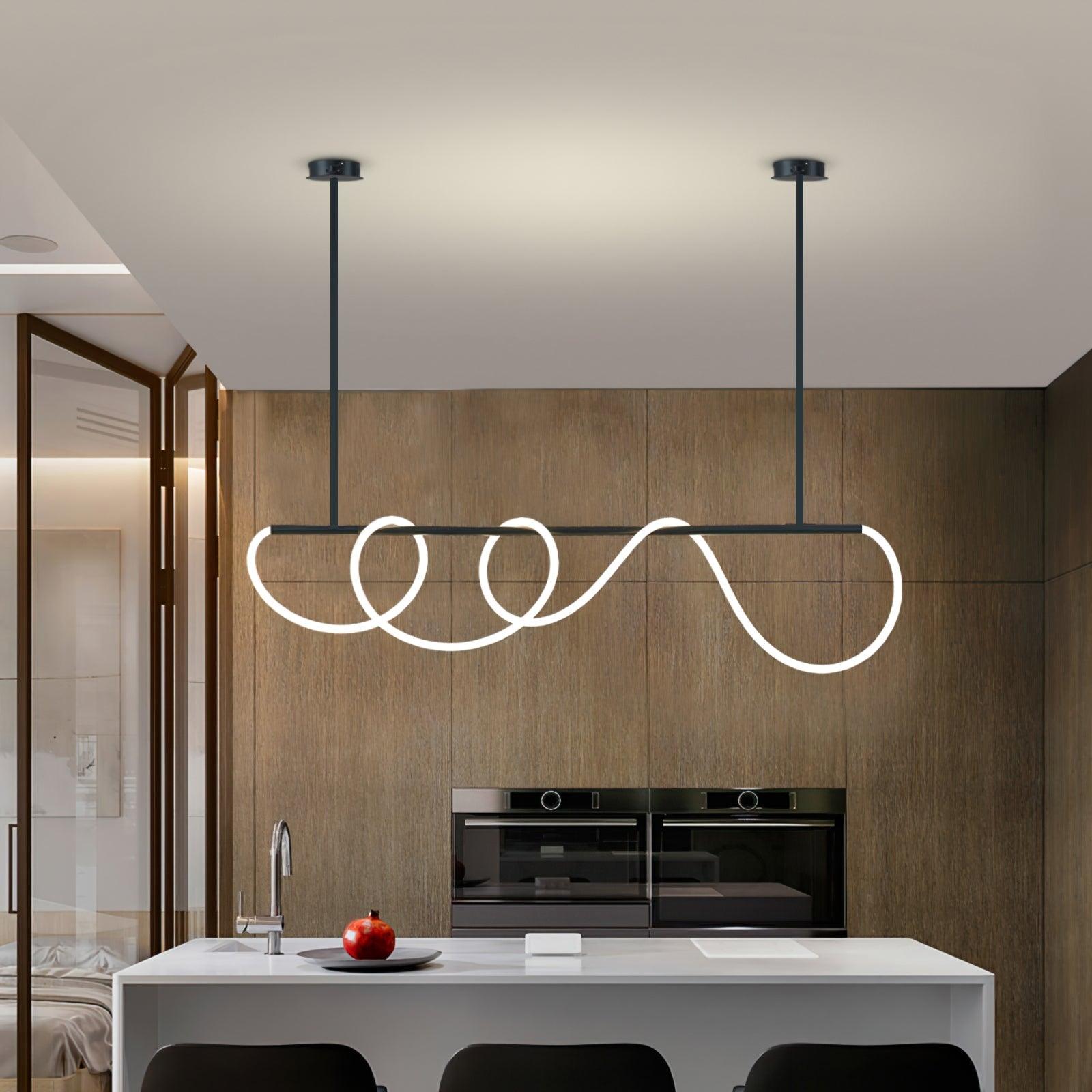 Lustra Chandelier Flexible Silicone Curve Modern Elegant - Letslighting