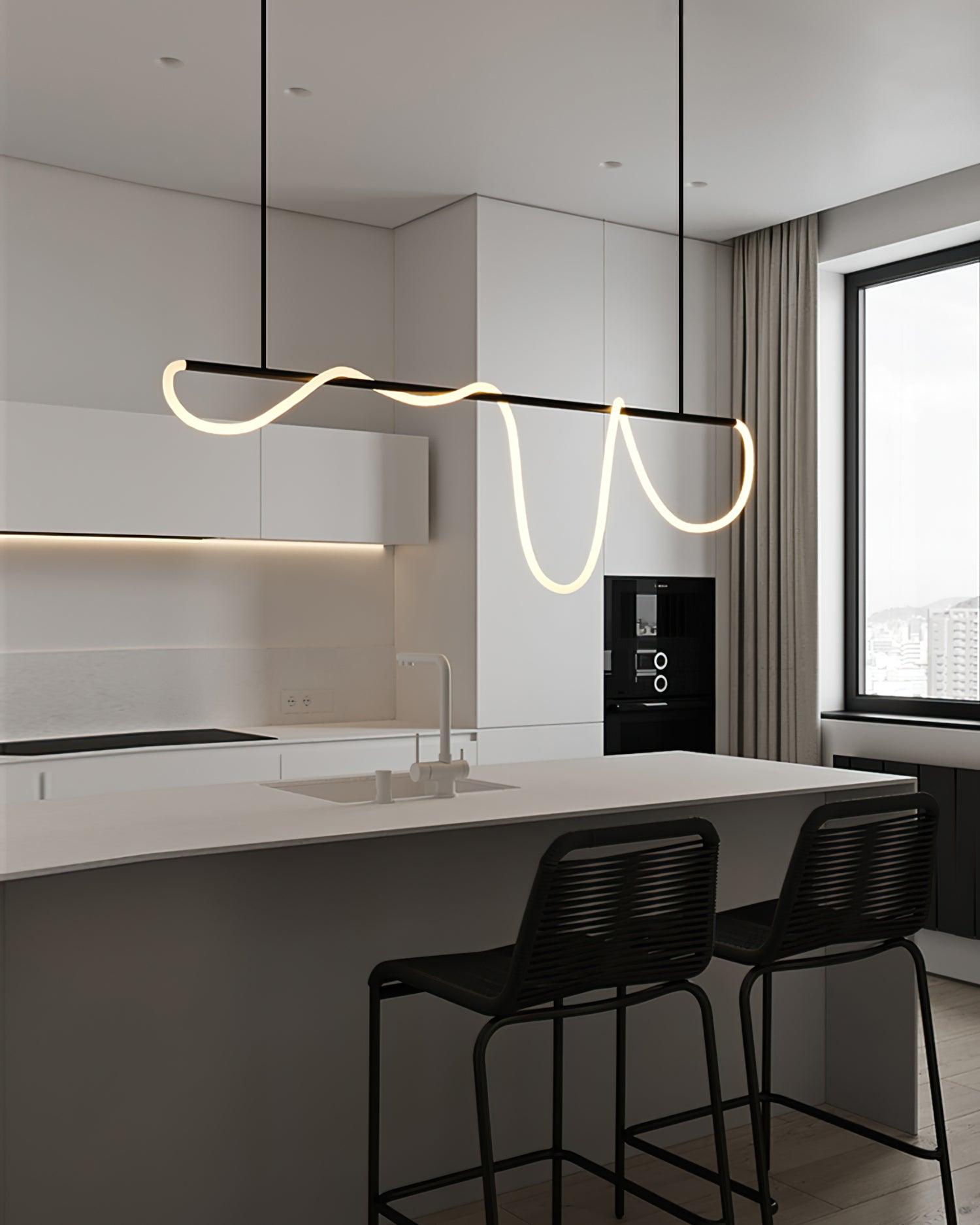 Lustra Chandelier Flexible Silicone Curve Modern Elegant - Letslighting