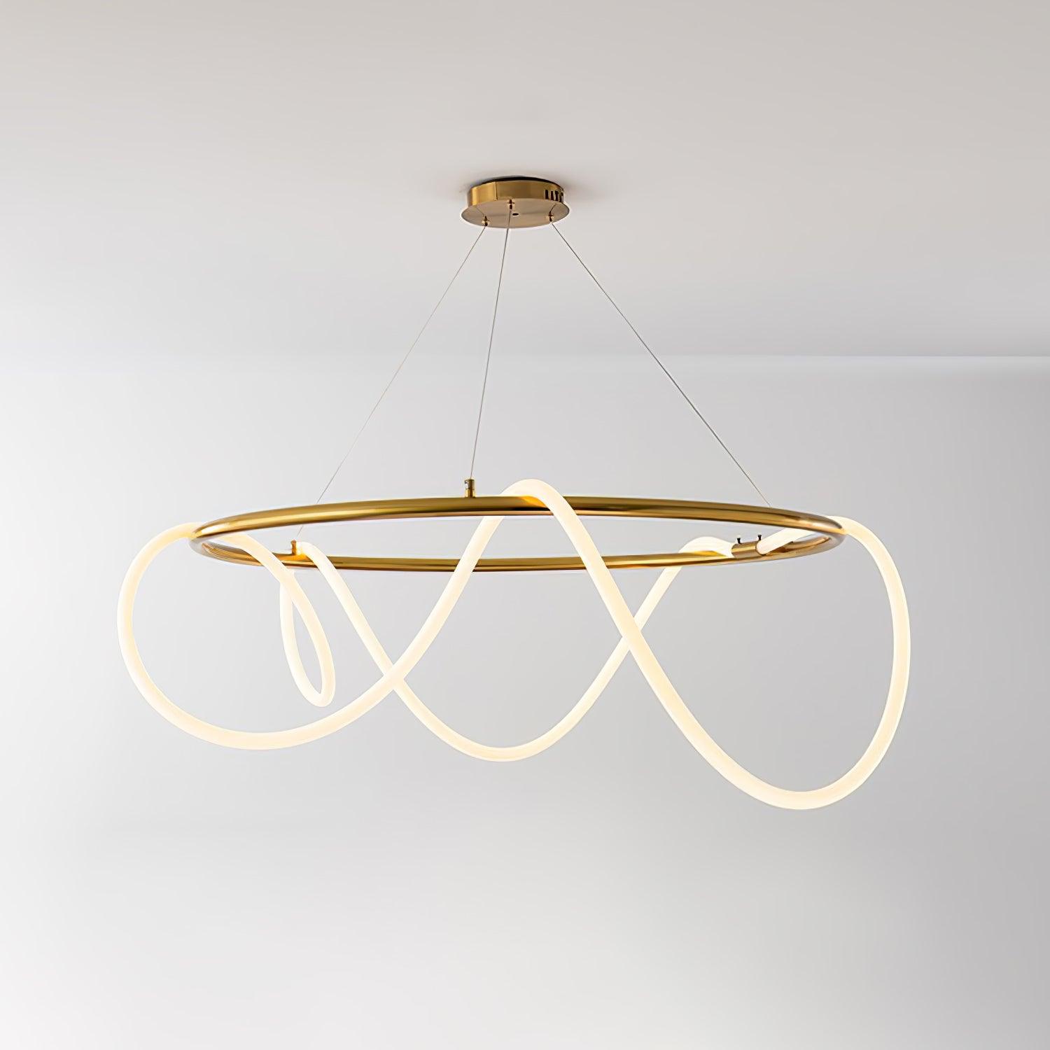 Lustra Chandelier Flexible Silicone Curve Modern Elegant - Letslighting