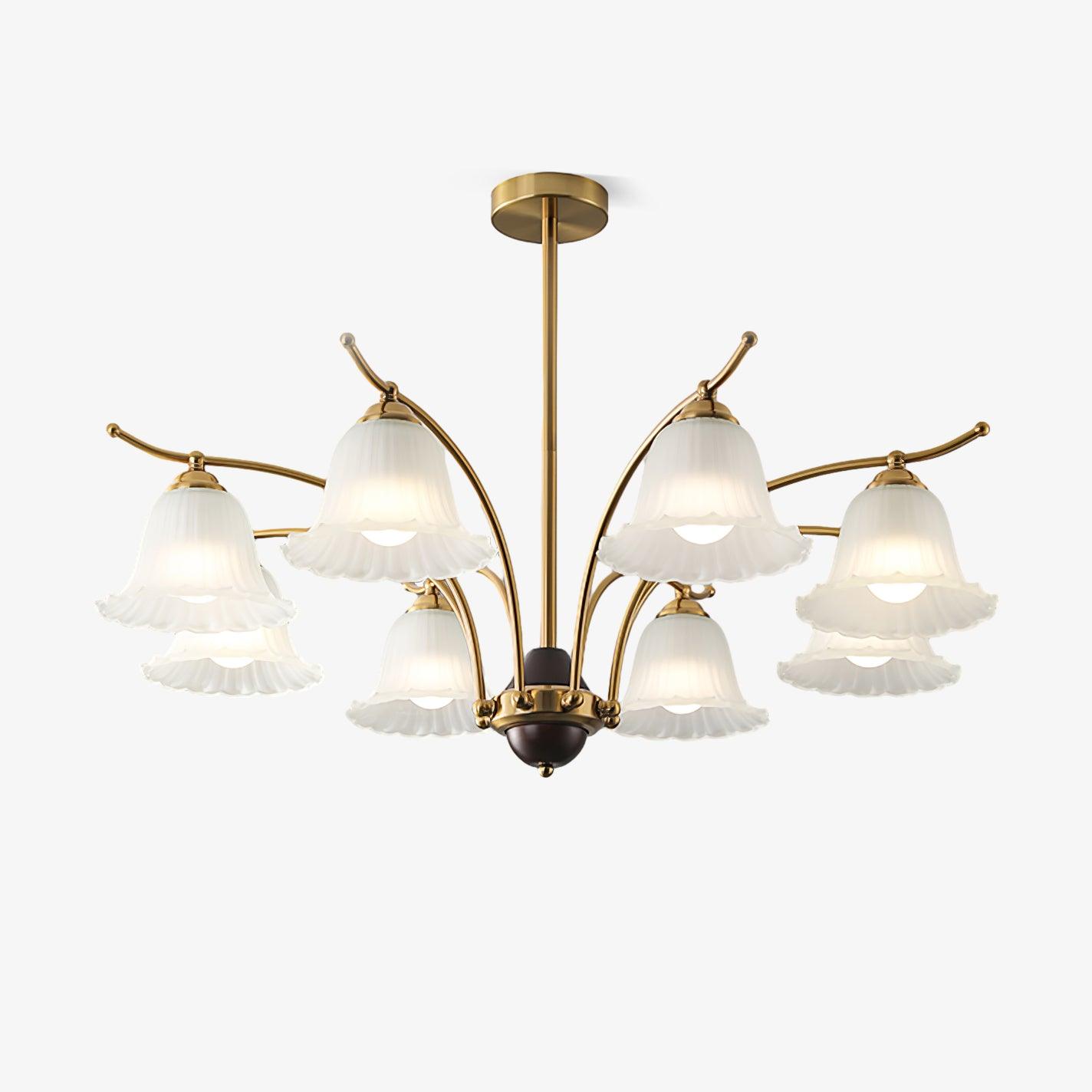 Civinora Brass Alabaster Chandelier - Letslighting