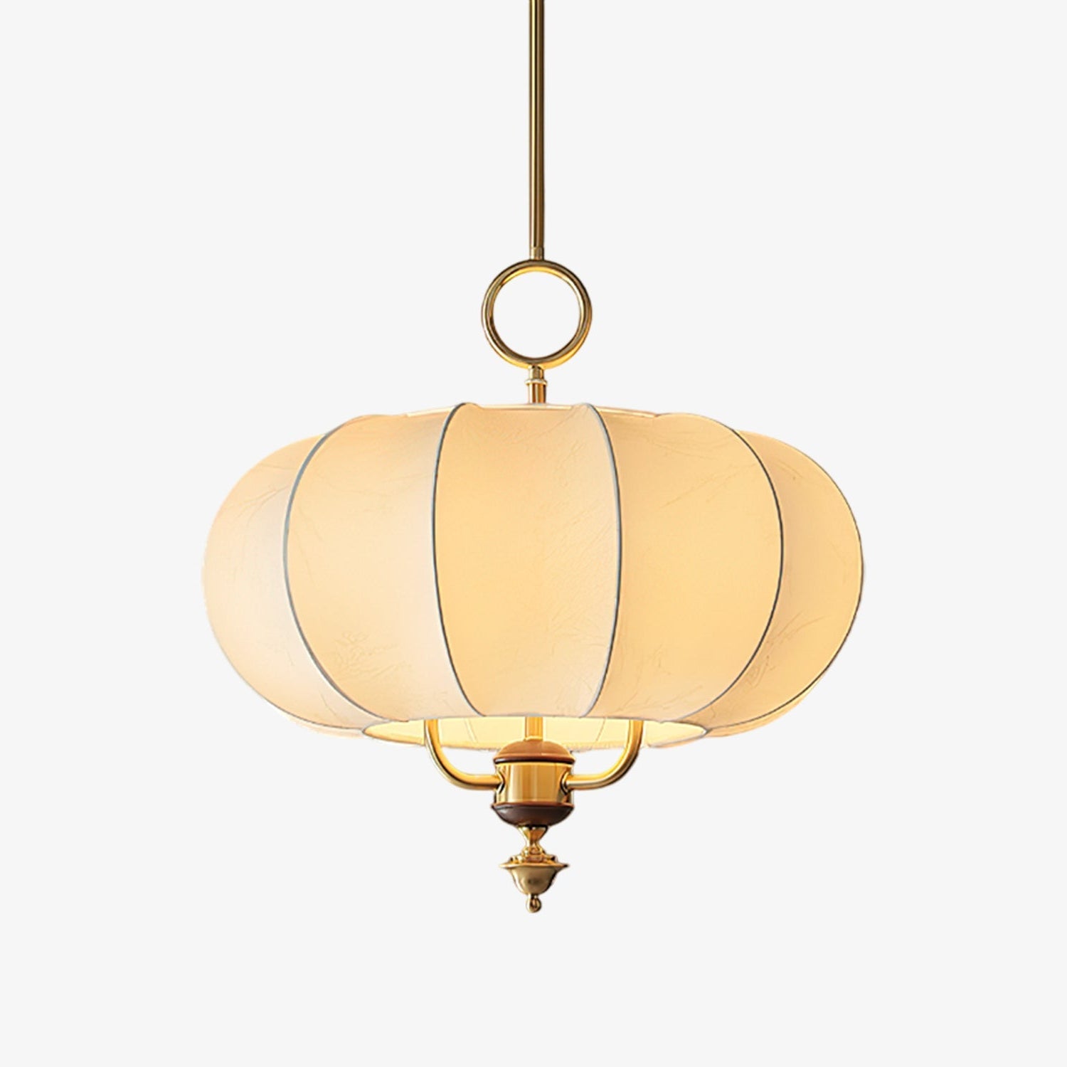 Florabelle Artistique Lanterne Tissu Bois Suspension Lumière