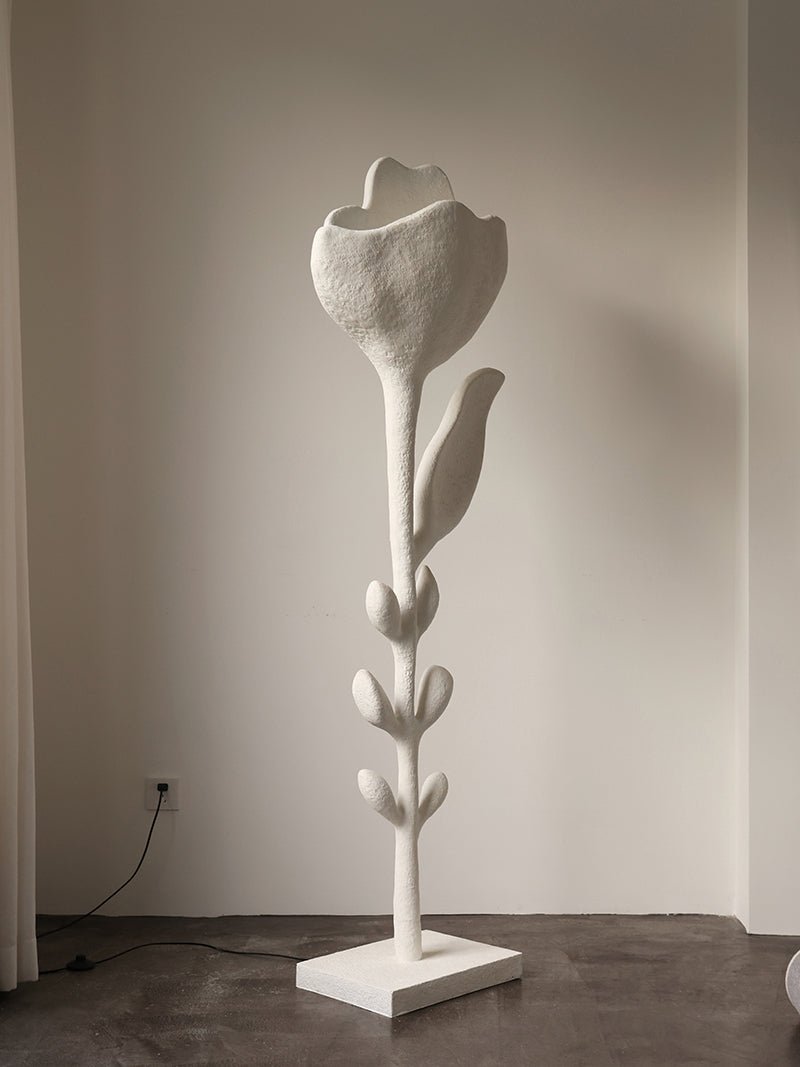 Brilo Lampadaire Élégant en Fibre de Verre Florae