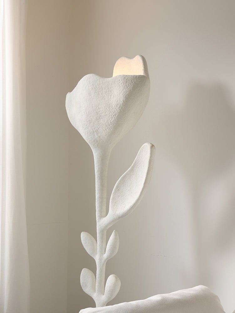 Brilo Lampadaire Élégant en Fibre de Verre Florae