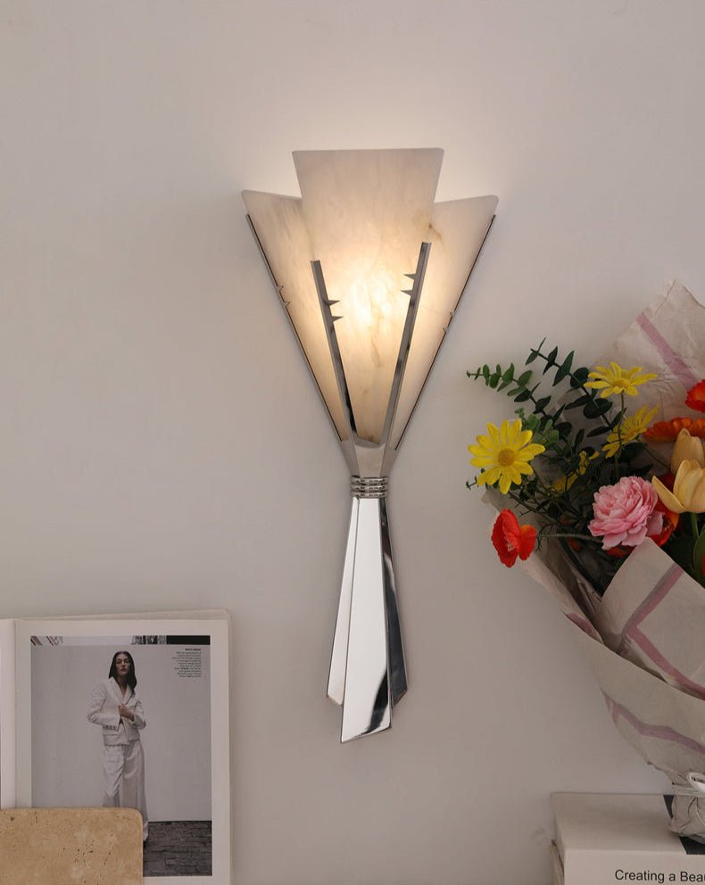 Florent Applique Murale en Albâtre avec Ventilateur