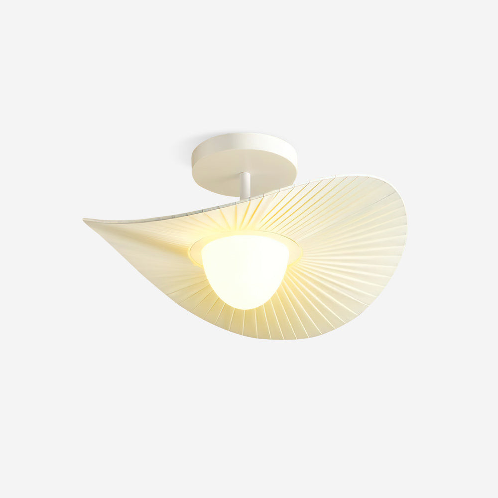 Florina Ceiling Light Fabric Ribbed Fan Shape Minimalist - Letslighting