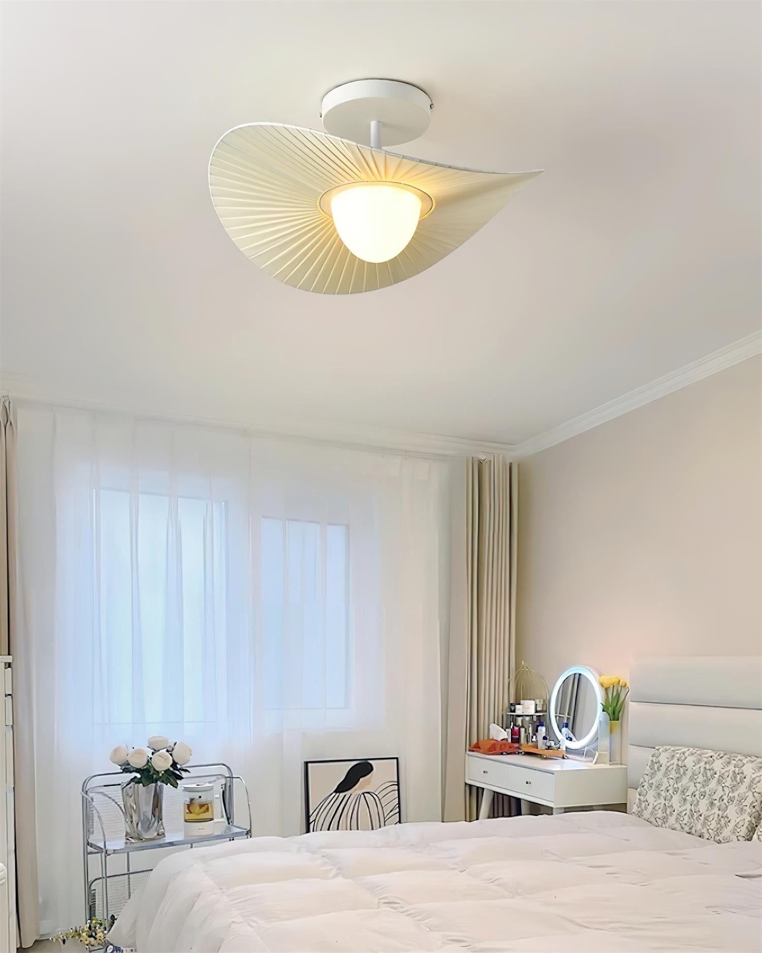Florina Ceiling Lamp Pleated Fabric Sculptural - Letslighting