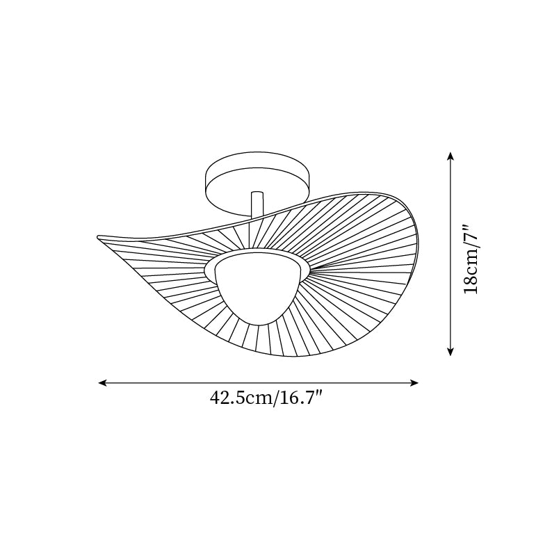 Florina Ceiling Lamp Pleated Fabric Sculptural - Letslighting