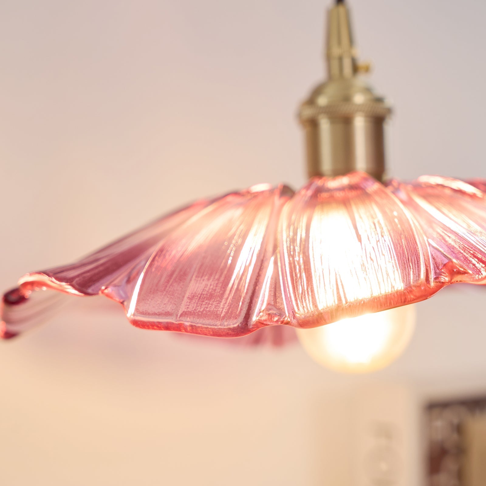 Zesorel Individual Creativity Brass Glass Swag Lights - Lamp Copper