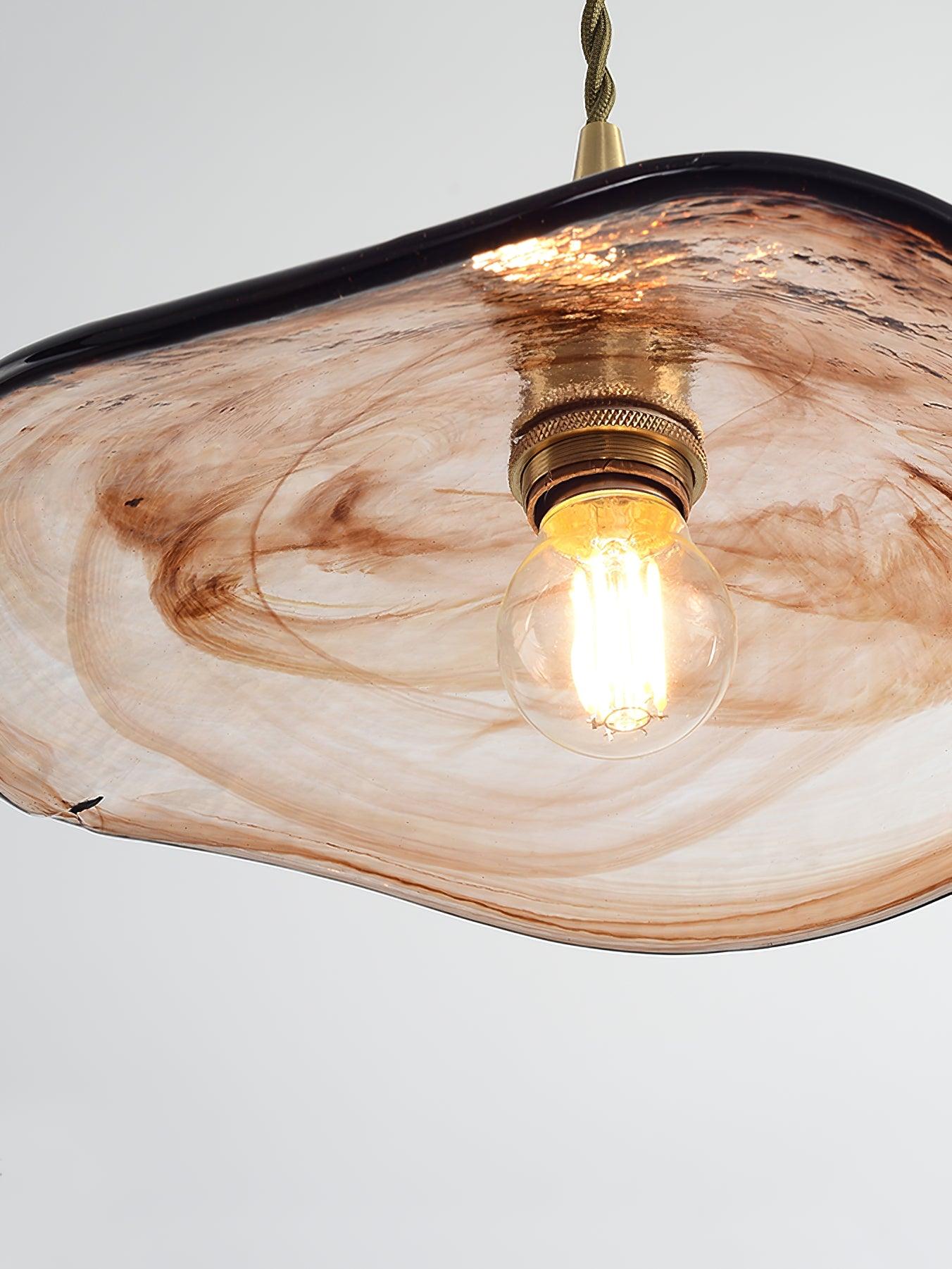 Flower Petal Glass Pendant Swag Light - Blowlighting