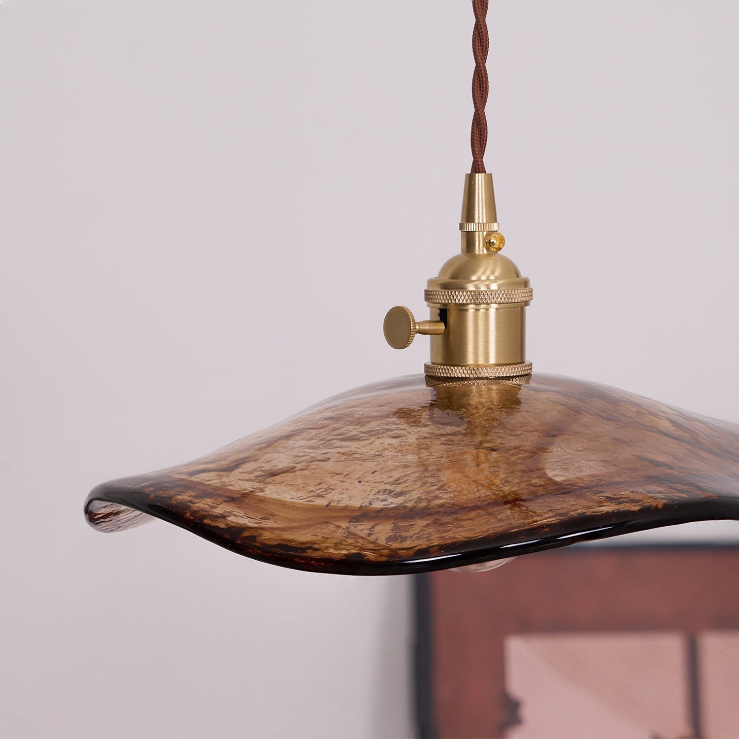 Flower Petal Glass Pendant Swag Light - Blowlighting