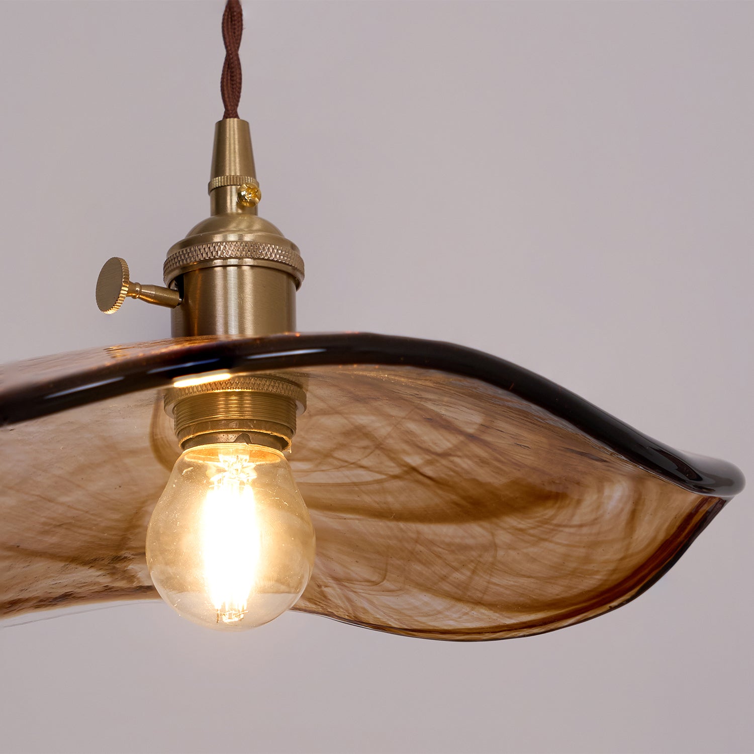 Flower Petal Glass Pendant Swag Light - Blowlighting