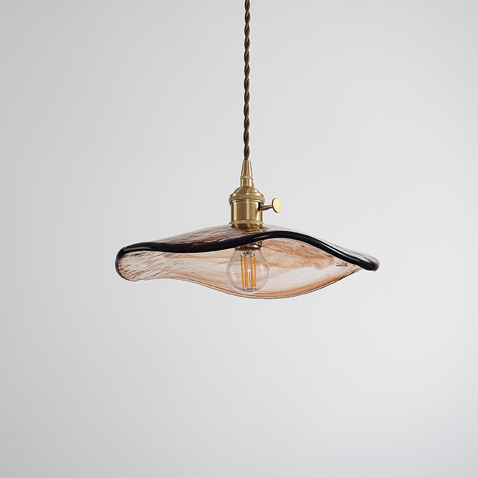 Flower Petal Glass Pendant Swag Light - Blowlighting