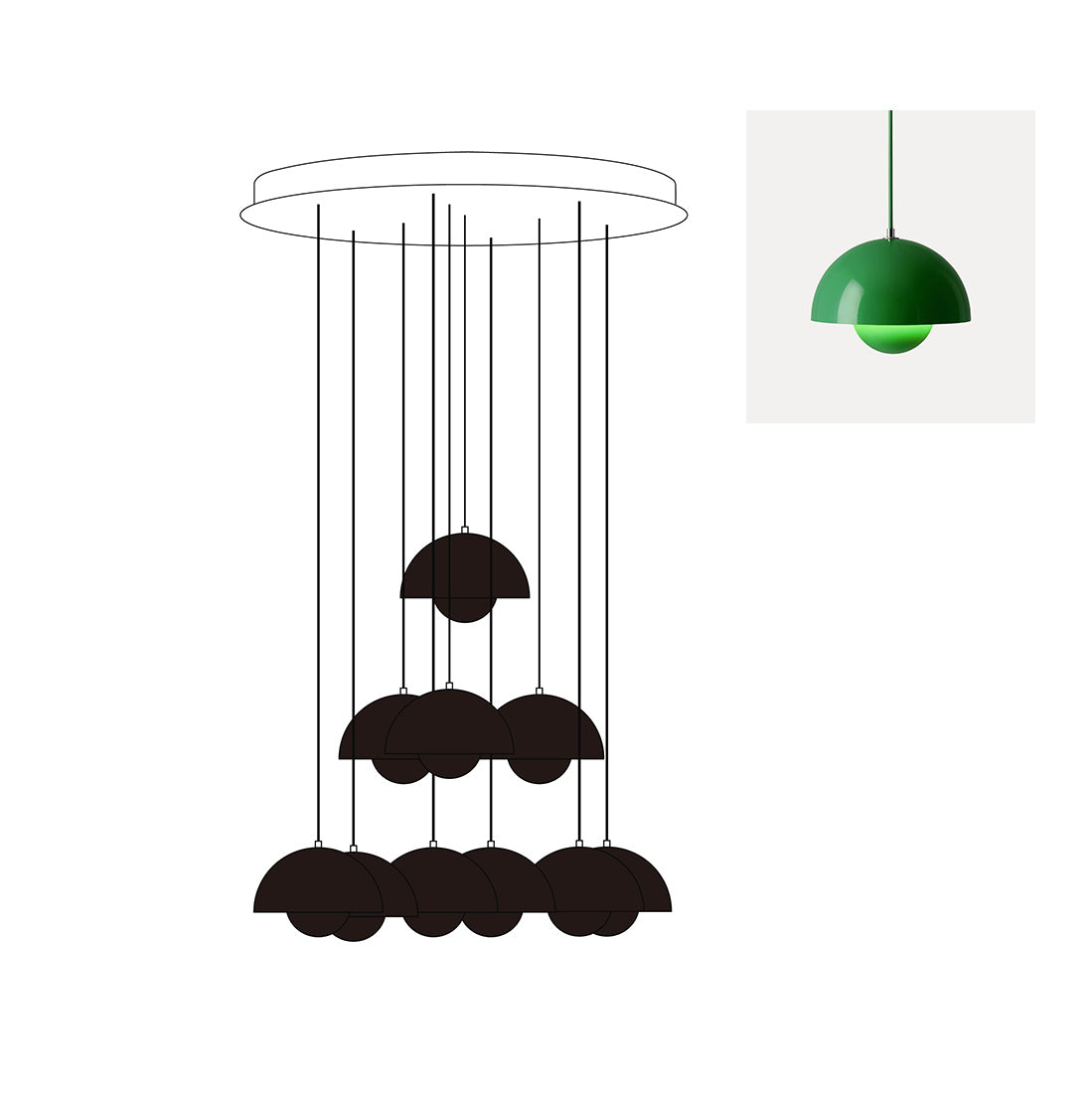 Flowerpot Chandelier - Letslighting
