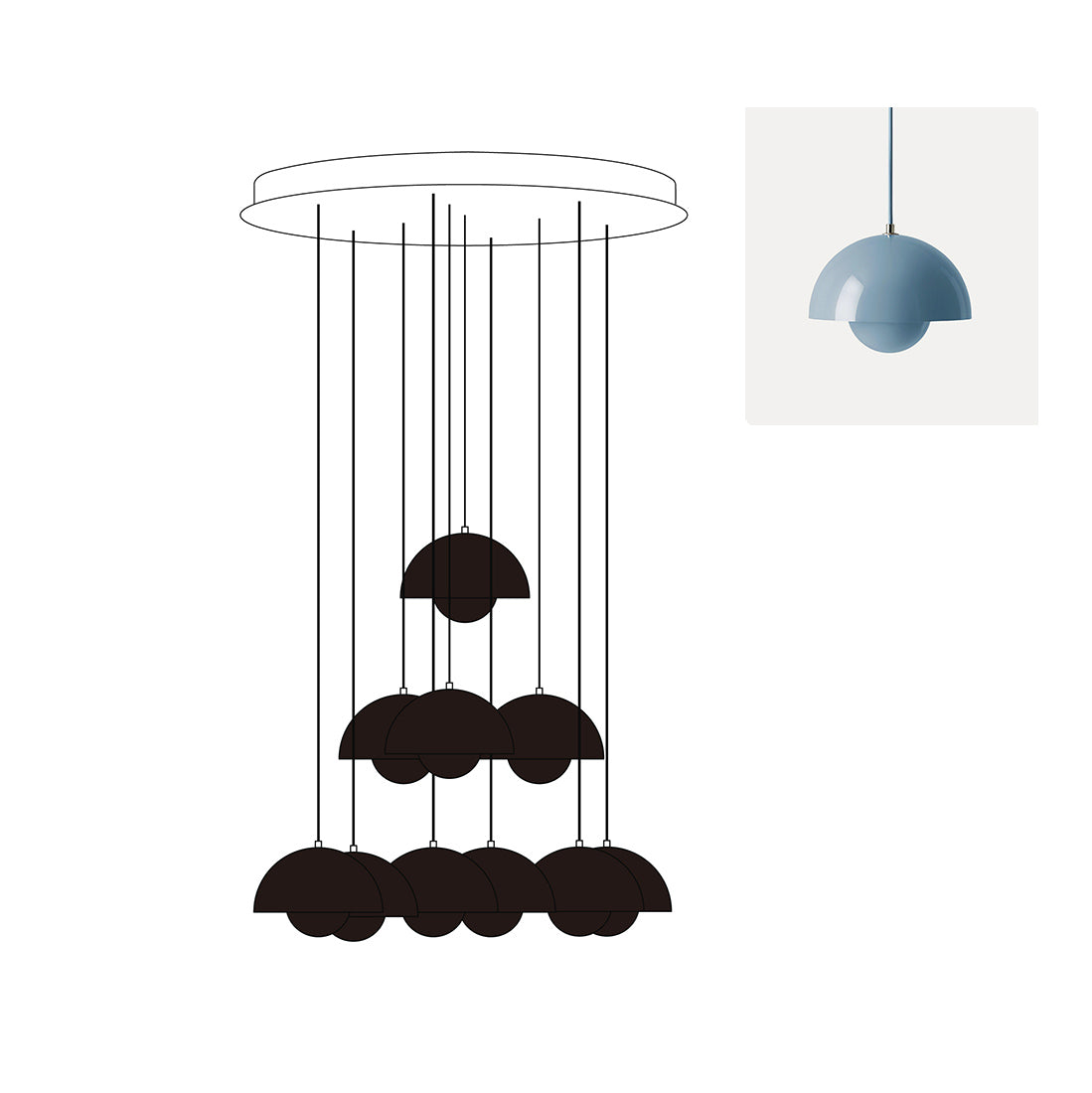 Flowerpot Chandelier - Letslighting