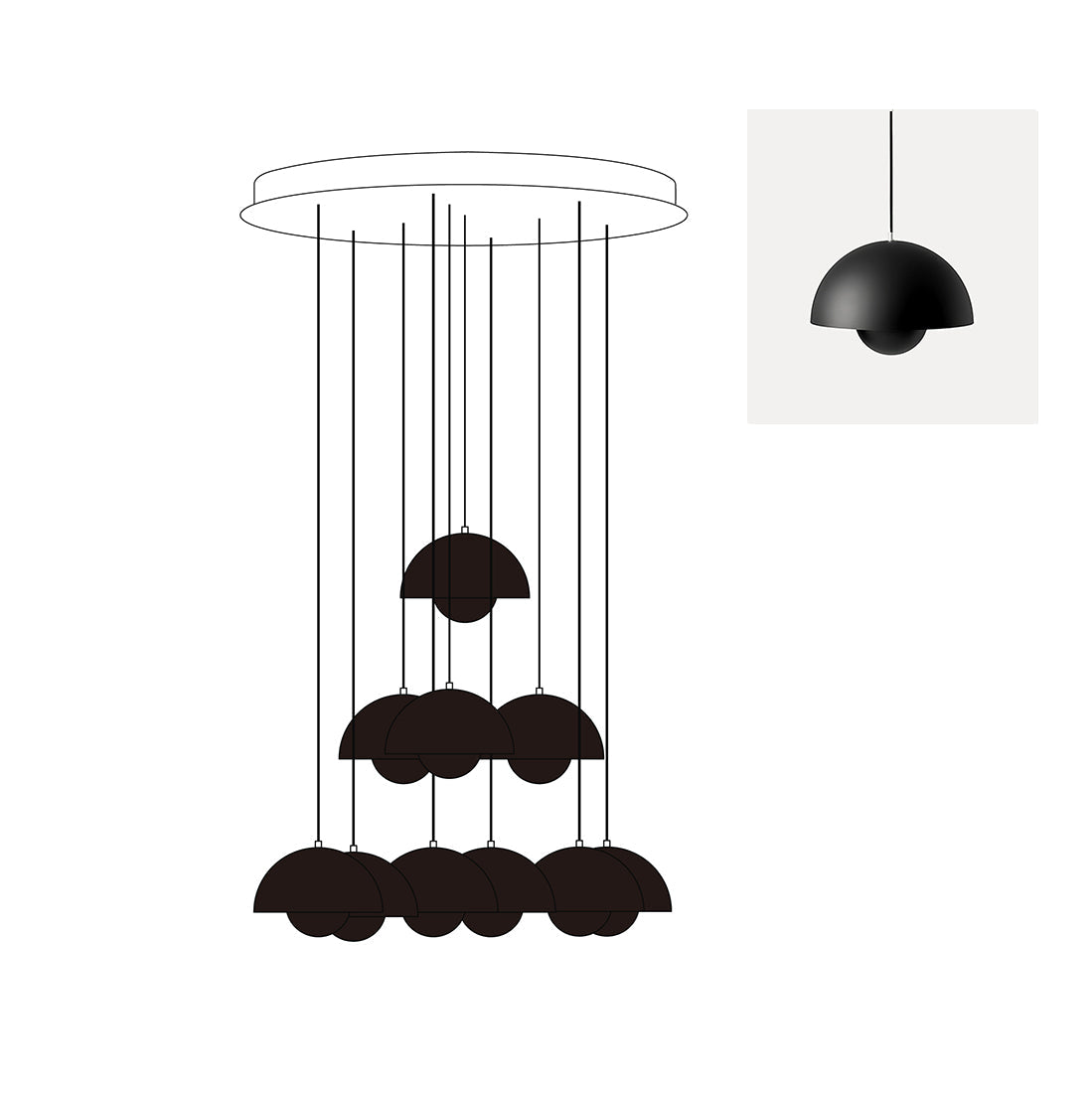 Flowerpot Chandelier - Letslighting