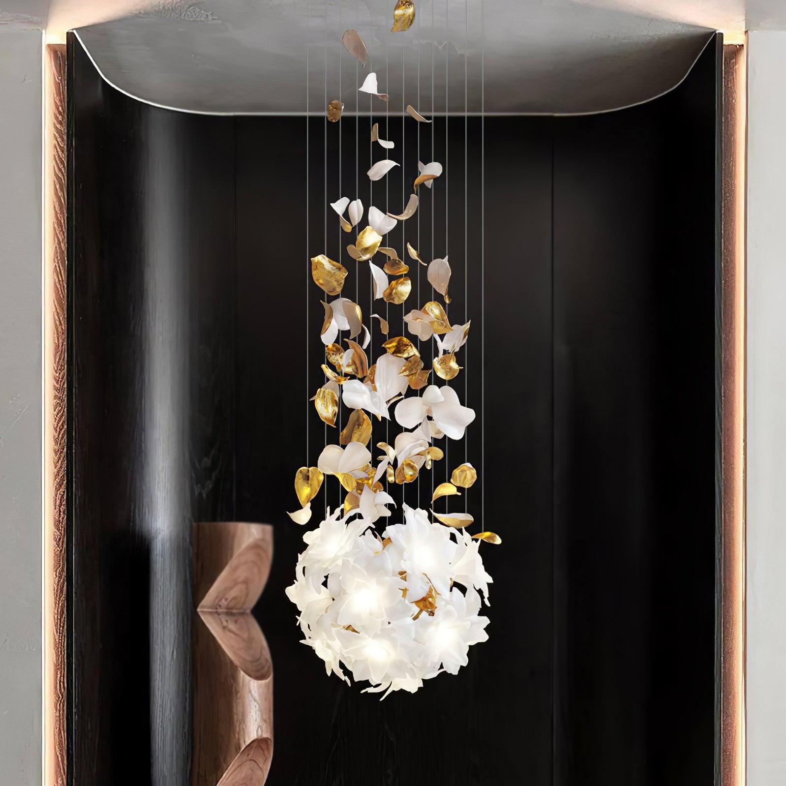 Flying Flowers Fluttering Chandelier - Blowlighting