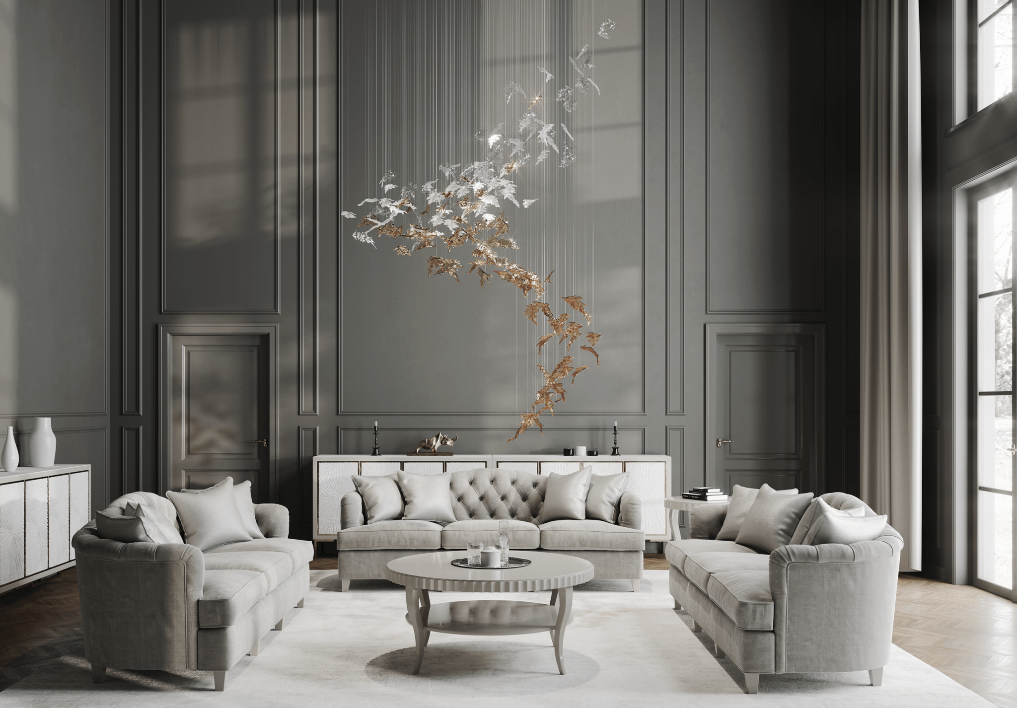 Cosolion Bird Glass Chandelier - Blowlighting
