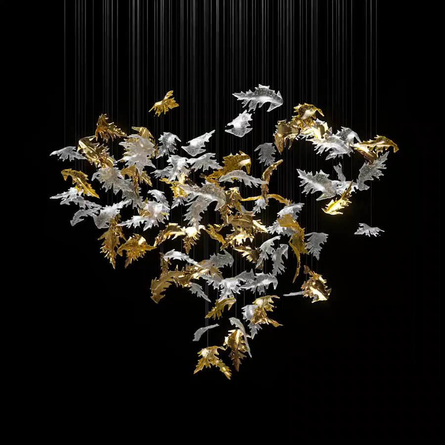 Cosolion Bird Glass Chandelier - Blowlighting