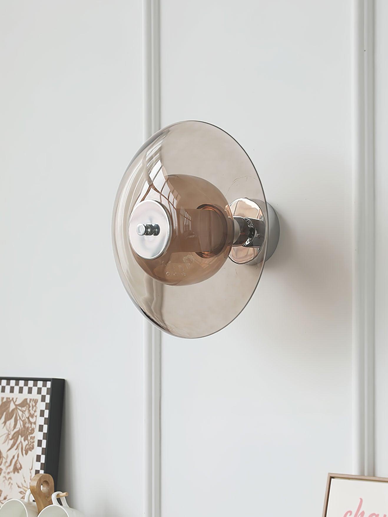 Flying Saucer Chrome Wall Light - Blowlighting