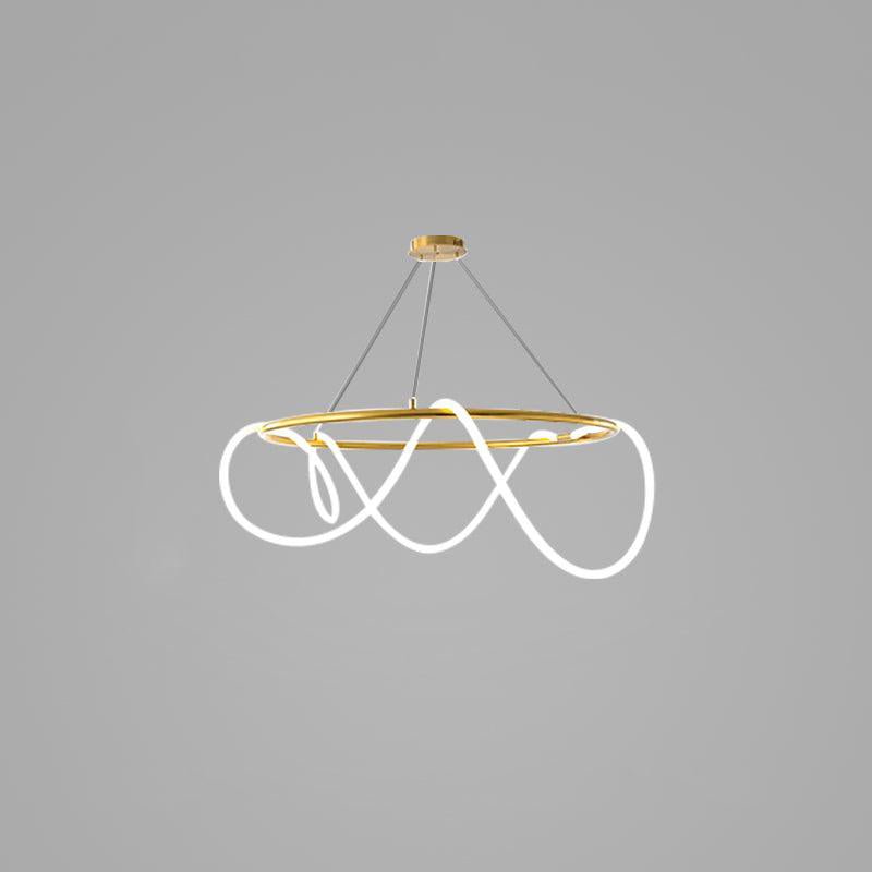 Lustra Chandelier Flexible Silicone Curve Modern Elegant - Letslighting